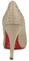 Scarpin strass pg bege
