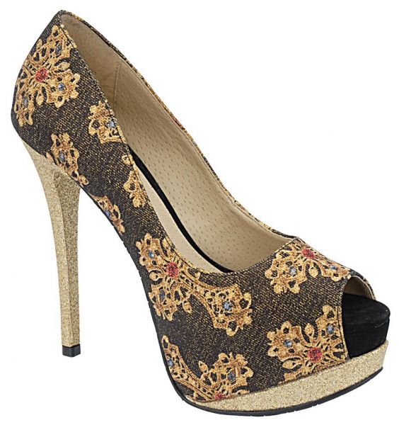 Peep toe plataforma alta 29-02bm (Sob encomenda)